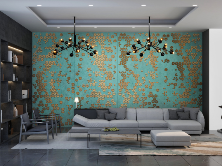 Backdate 2  Metal Accent Wall Design Ideas For Crafting Modern Living Room