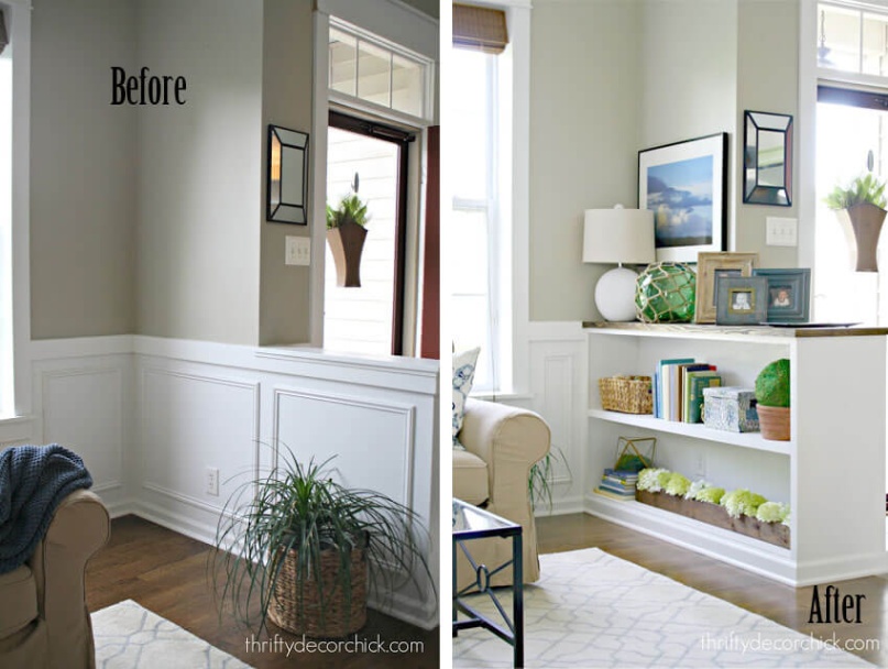 Niche Utama 1  DIY Half Wall Transformations That Will Inspire You - Homeyou