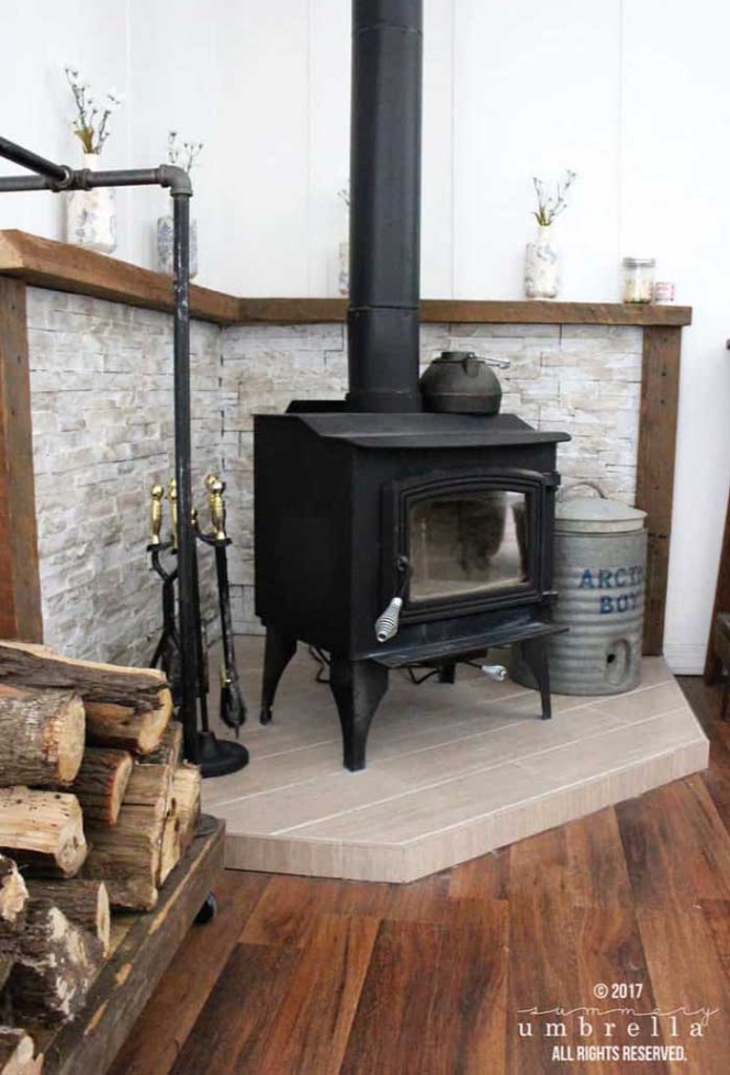 Niche Utama 1 How To Decorate Around A Wood Stove - Rustic Crafts & DIY