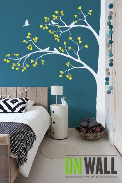 Niche Utama 1 TREE WALL DECAL - Bird Wall Decal  Nursery Wall Sticker - K