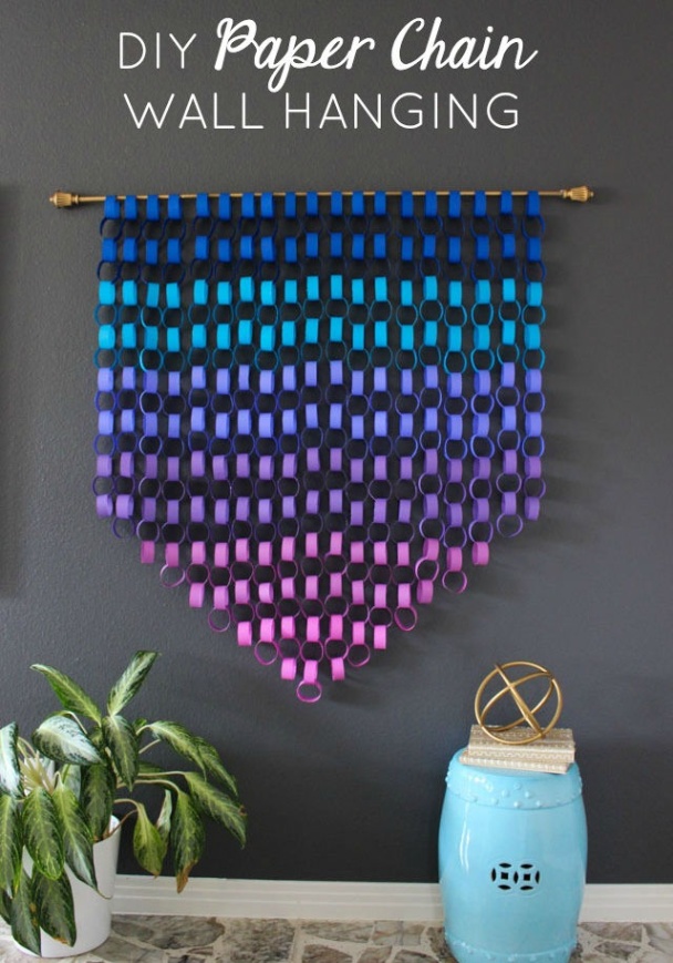 Niche Utama 2 Ombre Paper Chain Wall Hanging - Design Improvised